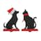 Glitzhome® Cat & Dog Metal Christmas Stocking Holder Set